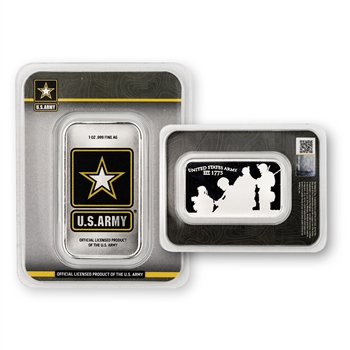 1oz Silver Bar-Army-Colorized-.999 Fine Silver