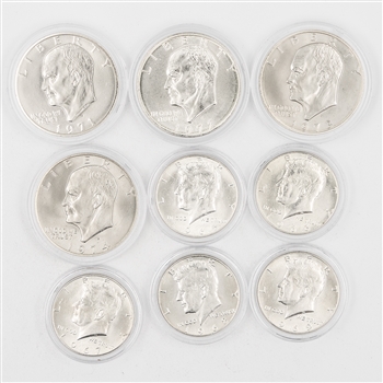 Forgotten Silvers-Kennedy & Ikes-9 Pc-Uncirculated