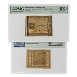 Pennsylvania Colonial Currency-PMG 63