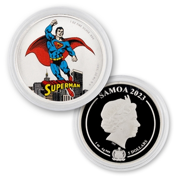 2023 Samoa 1 oz. Silver Superman DC Comics - Colorized Edition