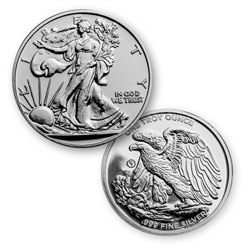 1 Ounce Silver Round-Walking Liberty Half Dollar