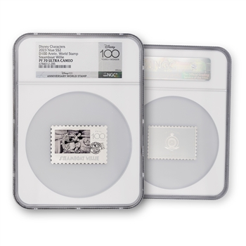 2023 Niue 1oz Silver-Stamp-Steamboat Willie-NGC 70