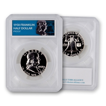 1958 Franklin Half Dollar - Proof - Defender Holder