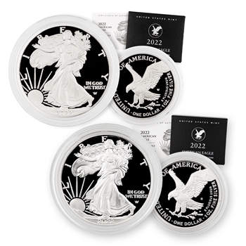 2022 Silver Eagle Proofs-2pc OGP(W & S Mint)