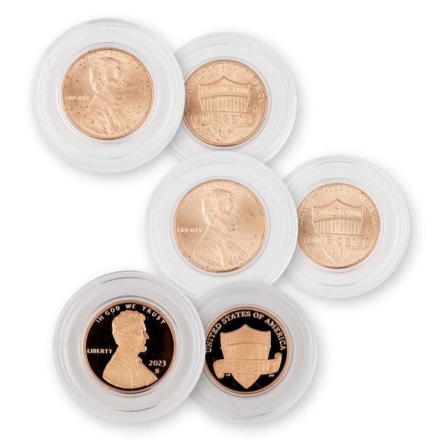 2023 Lincoln Shield Cent Trio-P D & S Mint Proof