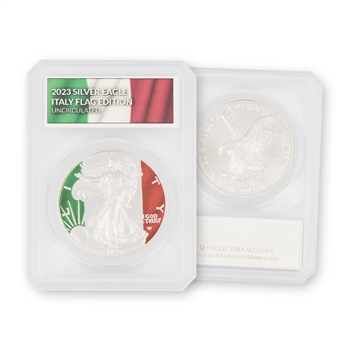 2023 Silver Eagle-Uncirculated-Italy Flag Edition