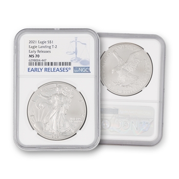 2021 Silver Eagle-Type 2-NGC 70 Early Release