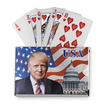 Donald Trump Silver Foil Card Deck-USA