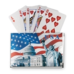 Statue of Liberty Silver Foil Card Deck - USA