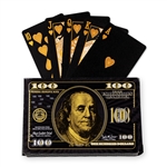 Ben Franklin $100 Black Foil Card Deck