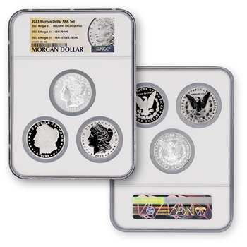2023 Morgan Dollar 3 Coin Collection - NGC Custom Holder