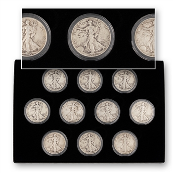 Last Decade of Philadelphia Mint Walking Liberty Half Dollar-38 to 47