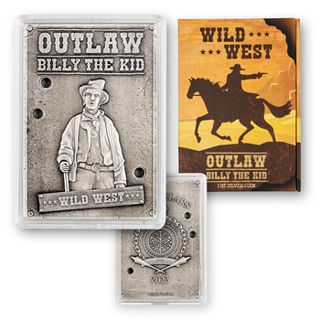 2023 Niue Wild West Billy the Kid Poster Coin-1oz Silver