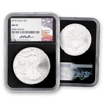 2010 Silver Eagle - NGC 70 Ryder Signature