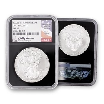 2011 Silver Eagle - NGC 70 Ryder Signature