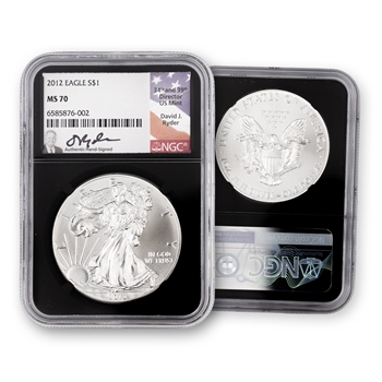 2012 Silver Eagle - NGC 70 Ryder Signature