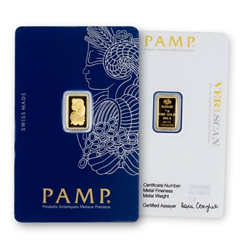 1 Gram Gold Bar-Pamp Swiss Fortuna