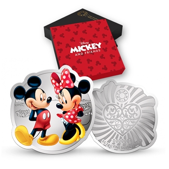 PAMP Mickey & Minnie Mouse 1 oz Silver w/ Display Box