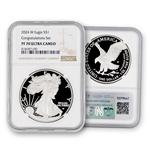 2024 Silver Eagle-Congratulation Set-NGC 70