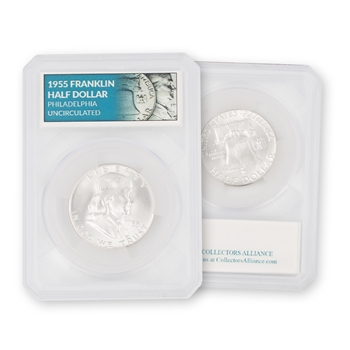 1955 Franklin Half Dollar-Philadelphia Mint-Uncirculated-Defender