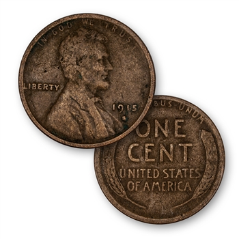 1915 Lincoln Wheat Cent - Denver Mint - Circulated