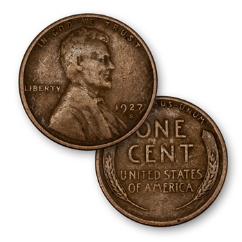 1927 Lincoln Wheat Cent - Denver Mint - Circulated