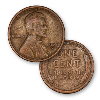 1928 Lincoln Wheat Cent - Denver Mint - Circulated