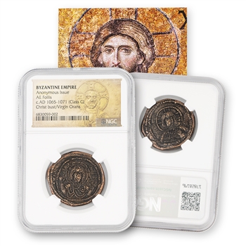 Byzantine Folles - Image of Christ & Mary - NCG Premium Grade