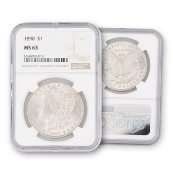1890 Morgan Silver Dollar-Philadelphia Mint-NGC 63