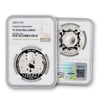 2024 Greatest Generation Silver Dollar - Proof - NGC 70