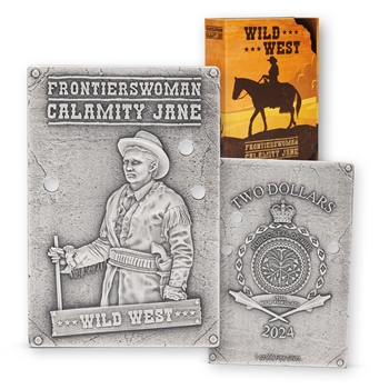 2024 Niue Wild West Poster Coin - 1oz Silver - Calamity Jane