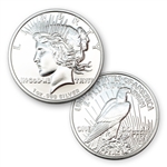 1 Ounce Silver Round - Peace Dollar