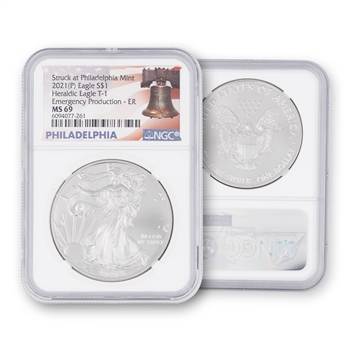 2021 Silver Eagle - Philadelphia Mint - NGC 69 Liberty Bell