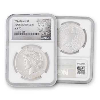 2024 Peace Dollar - Official Release - NGC 70 FUN Show