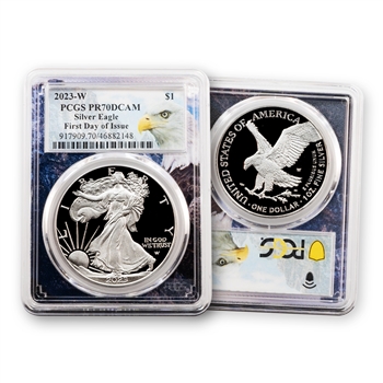 2023 Silver Eagle - Eagle Label - PCGS 70 1st Day