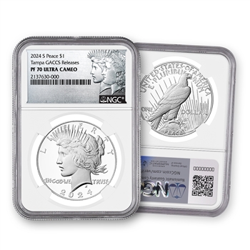 2024 Peace Silver Dollar - S Mint Proof - NGC 70 GACC Show