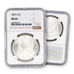 1897 Morgan Dollar - San Francisco - NGC 64