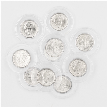 Vintage Silver Roosevelt Dime 10 Pack - Uncirculated