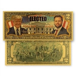 Gold Foil - $2 Trump - Vance - Elected