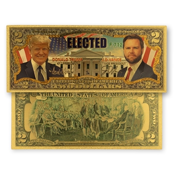 Gold Foil - $2 Trump - Vance - Elected