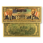 Gold Foil - $2 Trump - Musk - Elected