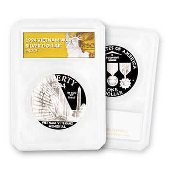 1994 Vietnam War Silver Dollar - Proof / Defender