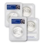 1971 & 1972 Eisenhower Dollar - Silver - Uncirculated / Defender
