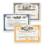 Vintage Rail Road Stock Certificate - Monopoly 3 Pack