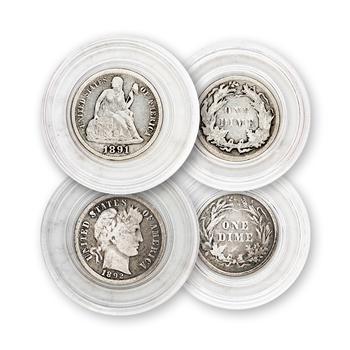 1sThe Last Seated - 1st Barber Dimes / 1891 & 1892