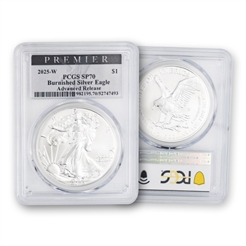 2025 Silver Eagle - Burnished - PCGS 70 Advanced Release