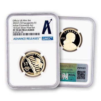 2024 Native American Dollar - Eagle Staff - Proof NGC 70 ( ADV )