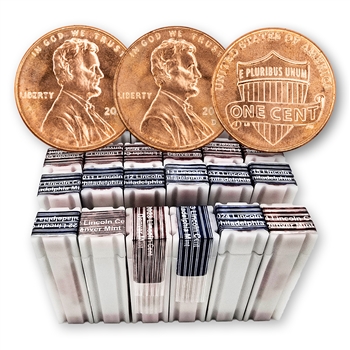 16 Years of Shield Cents ( 2010 to 2025 ) P & D ( 32  Rolls )