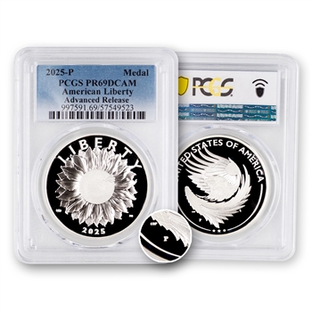 2025 American Liberty Silver Medal - PCGS 69 Advanced Release