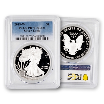 2019 Silver Eagle - Proof - PCGS 70